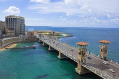 Stanley Bridge In A Beautiful Sunny Winter Day With The Background Of The Mediterranean Sea Stock Photos Stanley Bridge In A Beautiful Sunny Winter Day With The Background Of The Mediterranean Sea Stock Photos