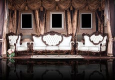 Stanza elegante dell'annata. Palazzo. Fotografia Stock Stanza elegante dell'annata. Palazzo. Fotografia Stock
