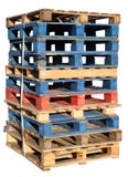 Stapel houten pallets. stock afbeelding Stapel houten pallets. stock afbeelding