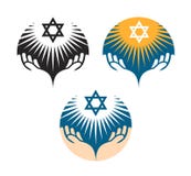 Star of David icons. Hanukkah symbol vector illustration Star of David icons. Hanukkah symbol vector illustration