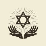 Star of David, symbol. Israel or Judaism emblem. Vector illustration