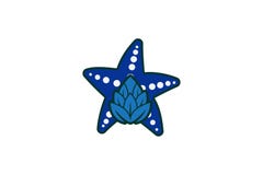 star fish and hop logo Designs Inspiration Isolated on White Background. vector illustration star fish and hop logo Designs Inspiration Isolated on White Background. vector illustration