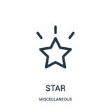 star icon vector from miscellaneous collection. Thin line star outline icon vector illustration. Linear symbol for use on web and royalty free illustration star icon vector from miscellaneous collection. Thin line star outline icon vector illustration. Linear symbol for use on web and royalty free illustration