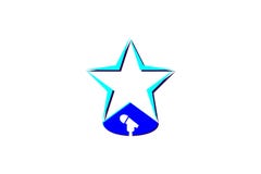 Star And microphone Logo Designs Inspiration Isolated on White Background. vector illustration Star And microphone Logo Designs Inspiration Isolated on White Background. vector illustration