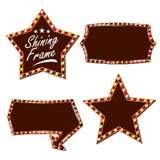 Star Billboard Vector. Shining Light Sign Board. Realistic Shine Lamp Frame. Carnival, Circus, Casino Style. Isolated stock illustration Star Billboard Vector. Shining Light Sign Board. Realistic Shine Lamp Frame. Carnival, Circus, Casino Style. Isolated stock illustration