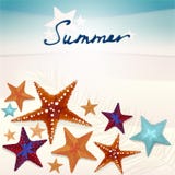 01 Starfish Sea. The illustration of beautiful orange starfish on the seashore. Vector image stock illustration 01 Starfish Sea. The illustration of beautiful orange starfish on the seashore. Vector image stock illustration