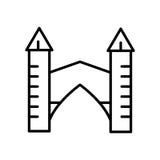 Stari mest symbolsvektor som isoleras på vit bakgrund, Stari mest tecken, linje eller linjärt tecken, beståndsdeldesign i översik stock illustrationer Stari mest symbolsvektor som isoleras på vit bakgrund, Stari mest tecken, linje eller linjärt tecken, beståndsdeldesign i översik stock illustrationer