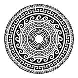 Starożytnego Grka round kluczowy wzór - meander sztuka, mandala czerni kształt ilustracja wektor Starożytnego Grka round kluczowy wzór - meander sztuka, mandala czerni kształt ilustracja wektor