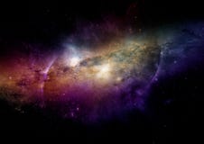 Stars, Dust And Gas Nebula In A Far Galaxy Royalty Free Stock Image