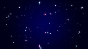 stars, particles and starglow on a blue background - seamless loop