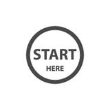 Start here button for web site. Start button vector eps10 stock illustration Start here button for web site. Start button vector eps10 stock illustration
