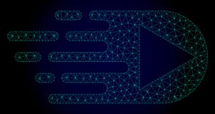 Start Playing Polygonal Frame Vector Mesh with Fast Motion Effect stock illustration Start Playing Polygonal Frame Vector Mesh with Fast Motion Effect stock illustration