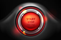 Start and stop engine vector car ignition button stock illustration Start and stop engine vector car ignition button stock illustration