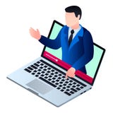 Start video webinar icon, isometric style royalty free illustration Start video webinar icon, isometric style royalty free illustration