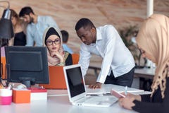 Startup business people group working everyday job at modern office. Tech office, tech company, tech startup, tech team. stock image Startup business people group working everyday job at modern office. Tech office, tech company, tech startup, tech team. stock image