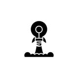Startup stage black icon concept. Startup stage flat vector symbol, sign, illustration. stock illustration Startup stage black icon concept. Startup stage flat vector symbol, sign, illustration. stock illustration