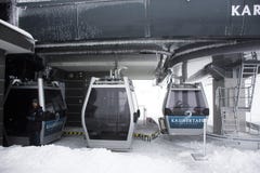 Station de transport de funiculaire de Karlesjochbahn au Tyrol, Autriche Image stock Station de transport de funiculaire de Karlesjochbahn au Tyrol, Autriche Image stock