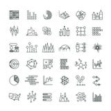 Statistics business graphs and charts outline vector icons. Financial diagrams line pictograms vector illustration Statistics business graphs and charts outline vector icons. Financial diagrams line pictograms vector illustration
