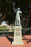 Statua Dedykująca Ojcować Junipero Serra W W centrum Los Angeles obrazy stock Statua Dedykująca Ojcować Junipero Serra W W centrum Los Angeles obrazy stock