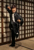 Statua della cera della stella Jackie chan di film di azione, su esposizione ai tussauds di signora a Hong Kong fotografia stock libera da diritti Statua della cera della stella Jackie chan di film di azione, su esposizione ai tussauds di signora a Hong Kong fotografia stock libera da diritti
