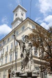 Statua Neptune w Targowym kwadracie, Lviv, Ukraina zdjęcia royalty free Statua Neptune w Targowym kwadracie, Lviv, Ukraina zdjęcia royalty free