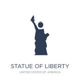 Statue d'icône de liberté Statue plate à la mode de vecteur d'ico de liberté illustration de vecteur Statue d'icône de liberté Statue plate à la mode de vecteur d'ico de liberté illustration de vecteur