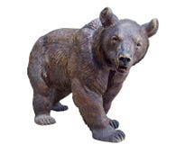 Statue d'isolement d'ours photographie stock Statue d'isolement d'ours photographie stock