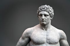 Statue of Hercules. Ancient Roman statue of young Hercules Statue of Hercules. Ancient Roman statue of young Hercules