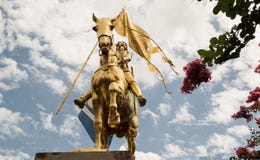 Statue of Joan of Arc on horseback in New Orleans, Louisiana stock photography Statue of Joan of Arc on horseback in New Orleans, Louisiana stock photography