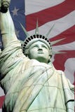 Statue of Liberty 2 and usa flag