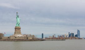 Statue of Liverty and Manhattan Royalty Free Stock Image Statue of Liverty and Manhattan Royalty Free Stock Image
