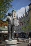 Statue of roider jackel on the viktualienmarkt in munich Germany. It is a daily food market and a square in the center stock image Statue of roider jackel on the viktualienmarkt in munich Germany. It is a daily food market and a square in the center stock image
