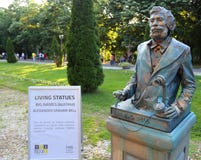 Statue vivante - Alexander Graham Bell photos libres de droits Statue vivante - Alexander Graham Bell photos libres de droits