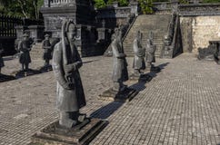 Statues in Imperial Khai Dinh Tomb in Hue, Vietnam stock photography Statues in Imperial Khai Dinh Tomb in Hue, Vietnam stock photography