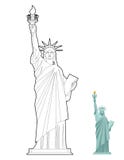Statuy Wolności kolorystyki książka Symbol wolność i demokracja ilustracja wektor Statuy Wolności kolorystyki książka Symbol wolność i demokracja ilustracja wektor