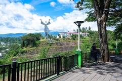 Staty av Kristusvälsignelsen i Manado, norr Sulawesi royaltyfri fotografi Staty av Kristusvälsignelsen i Manado, norr Sulawesi royaltyfri fotografi