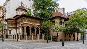Stavropoleos修道院 图库摄影 Stavropoleos修道院 图库摄影