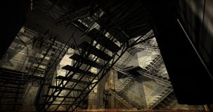 Stazione. Interno industriale moderno, scale, spazio pulito in indu immagine stock Stazione. Interno industriale moderno, scale, spazio pulito in indu immagine stock