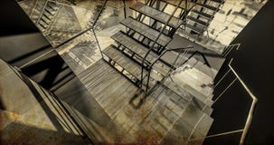 Stazione. Interno industriale moderno, scale, spazio pulito in indu immagine stock libera da diritti Stazione. Interno industriale moderno, scale, spazio pulito in indu immagine stock libera da diritti