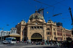 Stazione Melbourne della via del Flinders fotografia stock libera da diritti Stazione Melbourne della via del Flinders fotografia stock libera da diritti