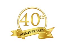 40ste het embleemvector van de Verjaardagsviering vector illustratie 40ste het embleemvector van de Verjaardagsviering vector illustratie