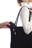 Stealing Purse From The Bag Stock Photo