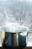 Steam is going out of the kitchen pot royalty free stock photos Steam is going out of the kitchen pot royalty free stock photos