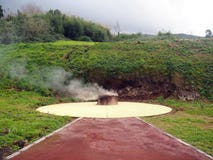 Steaming hole, Caldeiras, Azores Stock Photography Steaming hole, Caldeiras, Azores Stock Photography