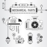 Steampunk mechanical parts vector illustration. royalty free illustration Steampunk mechanical parts vector illustration. royalty free illustration