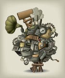 Steampunk mechanism royalty free illustration Steampunk mechanism royalty free illustration