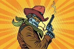 Steampunk robotcowboy med att röka, når att ha avfyrat en revolver royaltyfri illustrationer Steampunk robotcowboy med att röka, når att ha avfyrat en revolver royaltyfri illustrationer