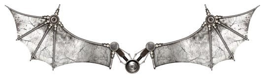 Steampunk Wings Bat Isolated Royalty Free Stock Photography Steampunk Wings Bat Isolated Royalty Free Stock Photography