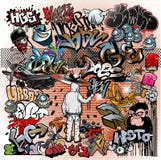 Stedelijke de kunstelementen van Graffiti stock illustratie Stedelijke de kunstelementen van Graffiti stock illustratie