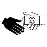 Steekpenning - fooi - pensioenpictogram, vectorillustratie, zwart teken op geïsoleerde achtergrond vector illustratie Steekpenning - fooi - pensioenpictogram, vectorillustratie, zwart teken op geïsoleerde achtergrond vector illustratie